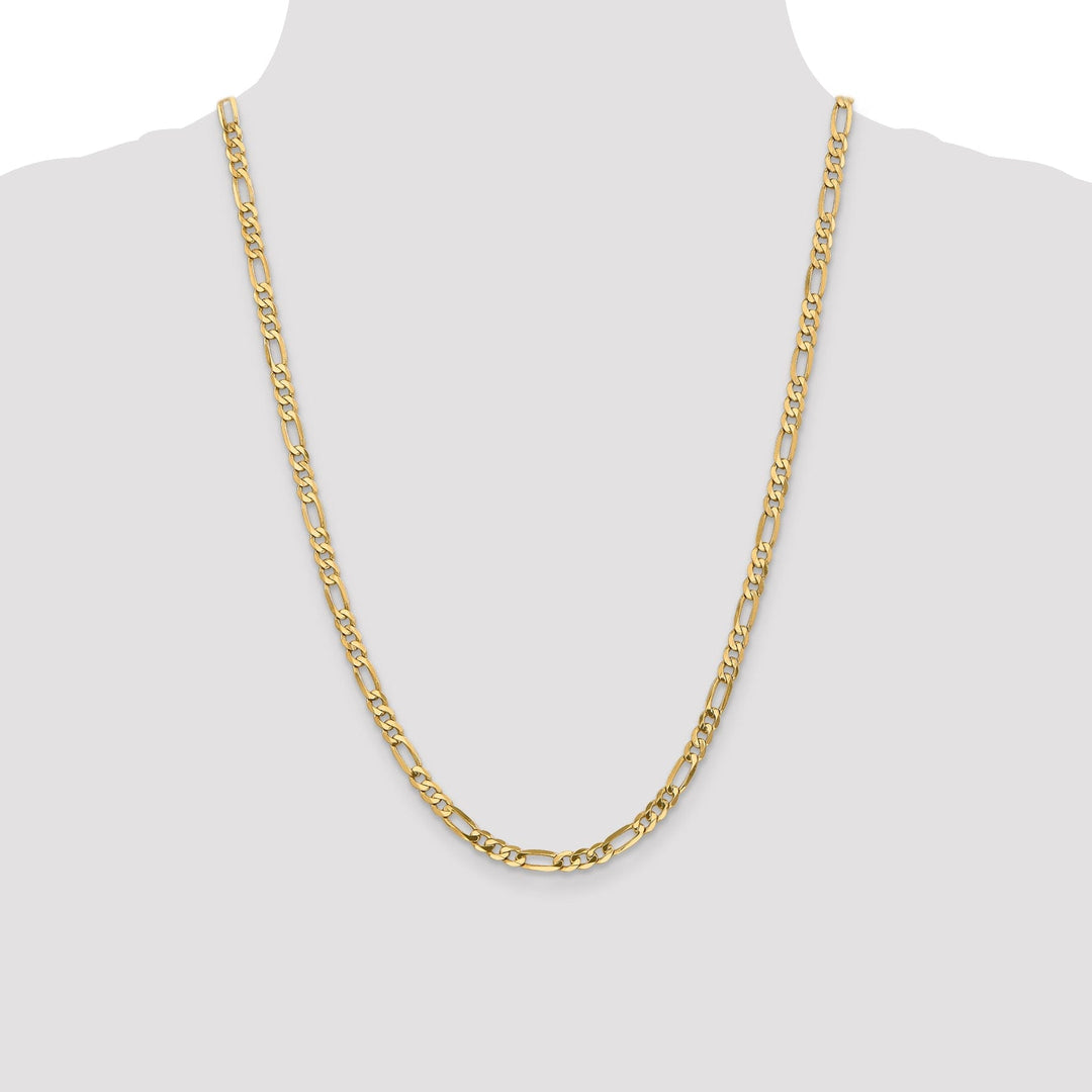 Leslie 14k Yellow Gold 4.75mm Flat Figaro Chain