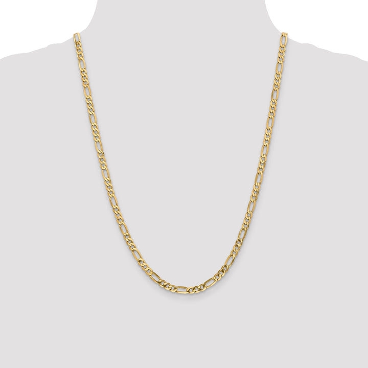 Leslie 14k Yellow Gold 4.75mm Flat Figaro Chain