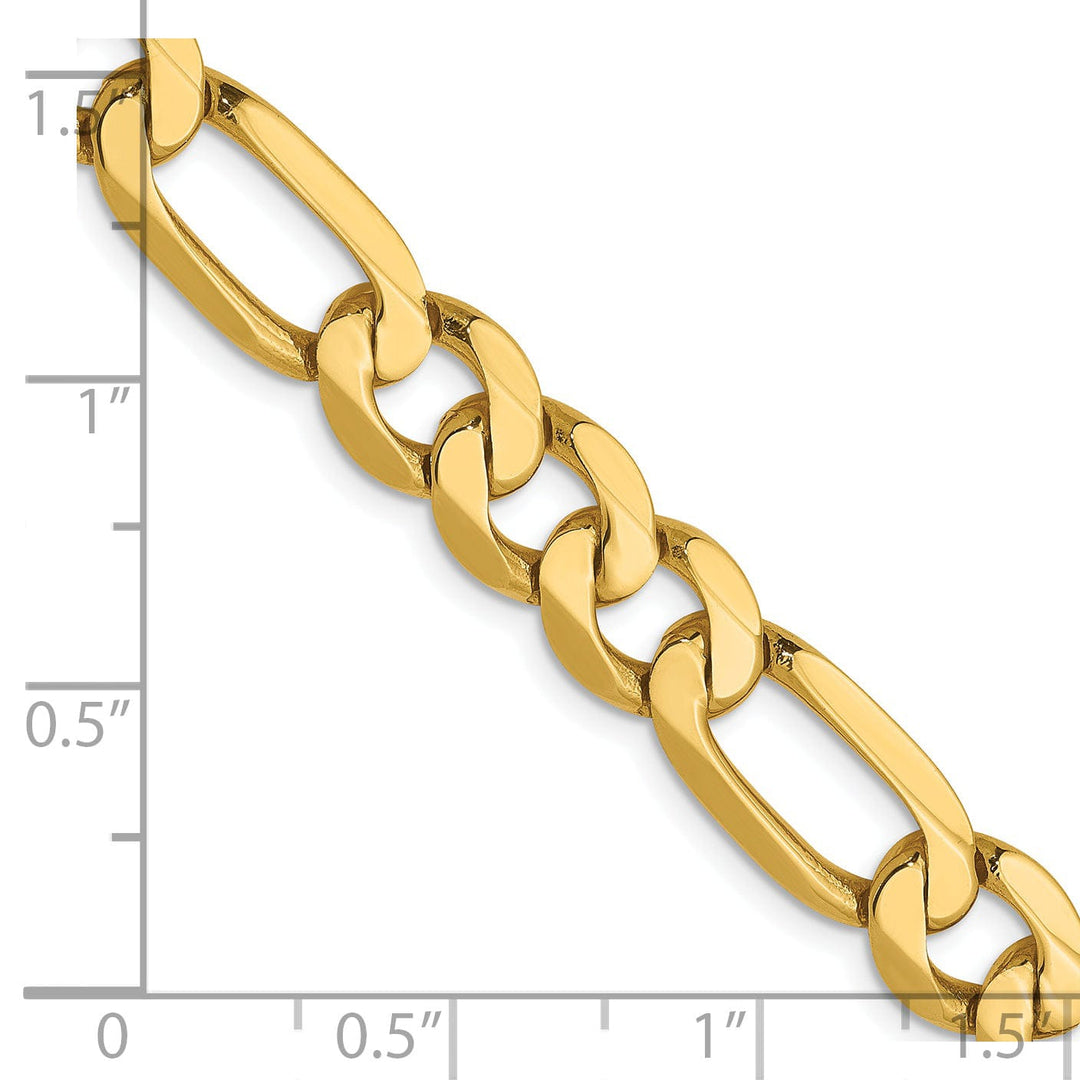 Leslie 14k Yellow Gold 7.5m Flat Figaro Chain