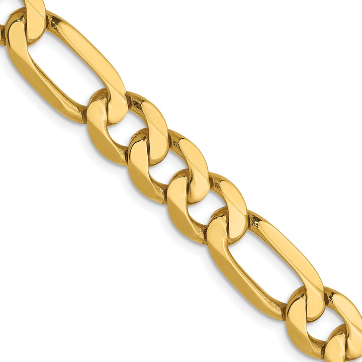 Leslie 14k Yellow Gold 7.5mm Flat Figaro Chain