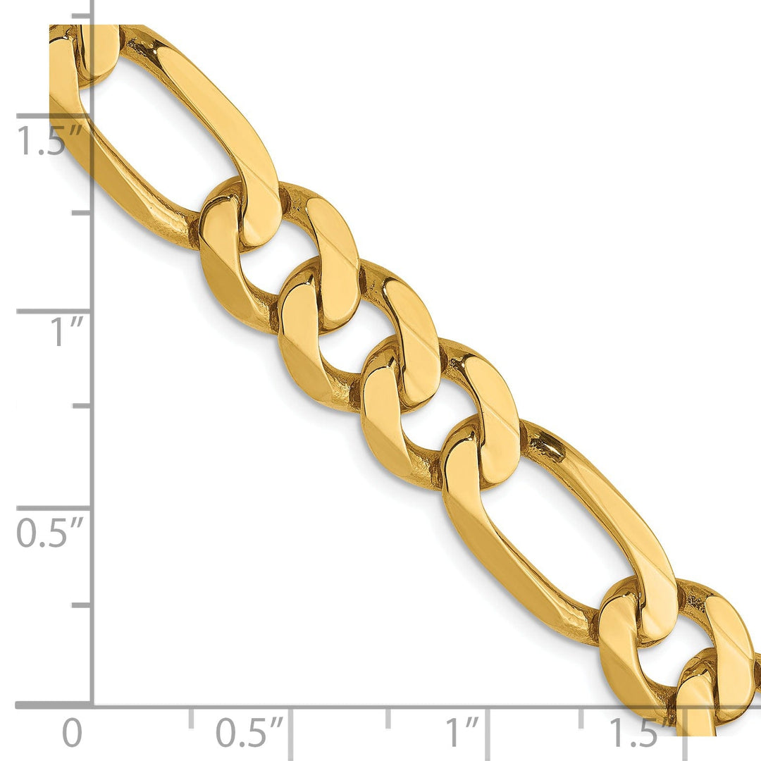 Leslie 14k Yellow Gold 8.75mm Flat Figaro Chain