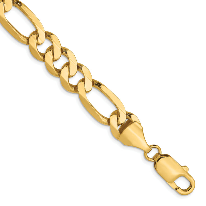 Leslie 14k Yellow Gold 8.75mm Flat Figaro Chain