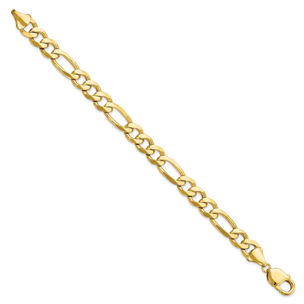 14k Yellow Gold 10mm Flat Figaro Chain