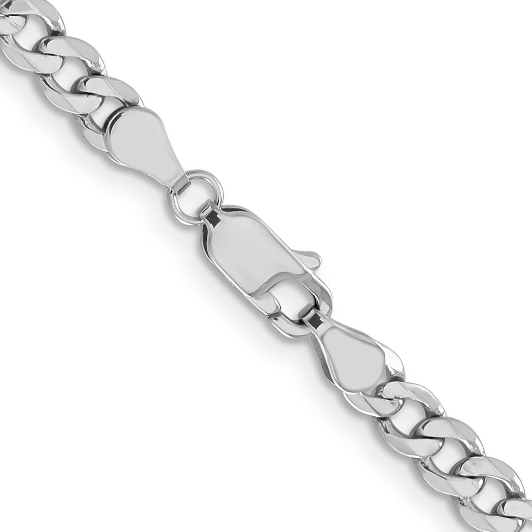 14k White Gold 5.0mm Flat Figaro Chain