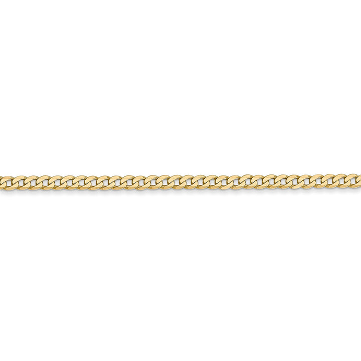 Leslie 14k Yellow Gold 2.2mm Beveled Curb Chain