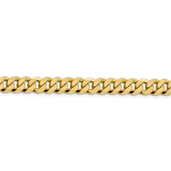 14k Yellow Gold 8.75mm Flat Beveled Curb Chain