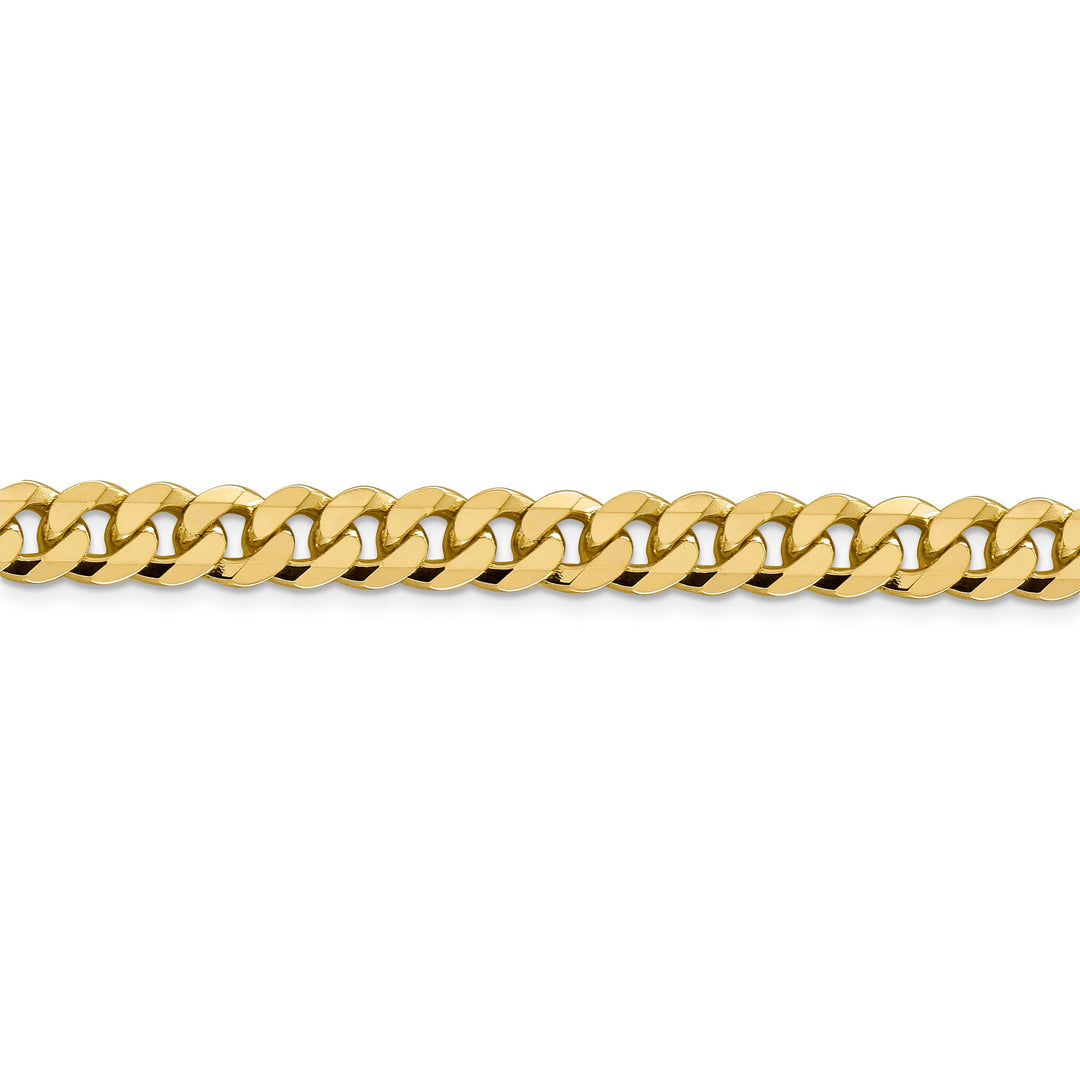 14k Yellow Gold 8.75mm Flat Beveled Curb Chain