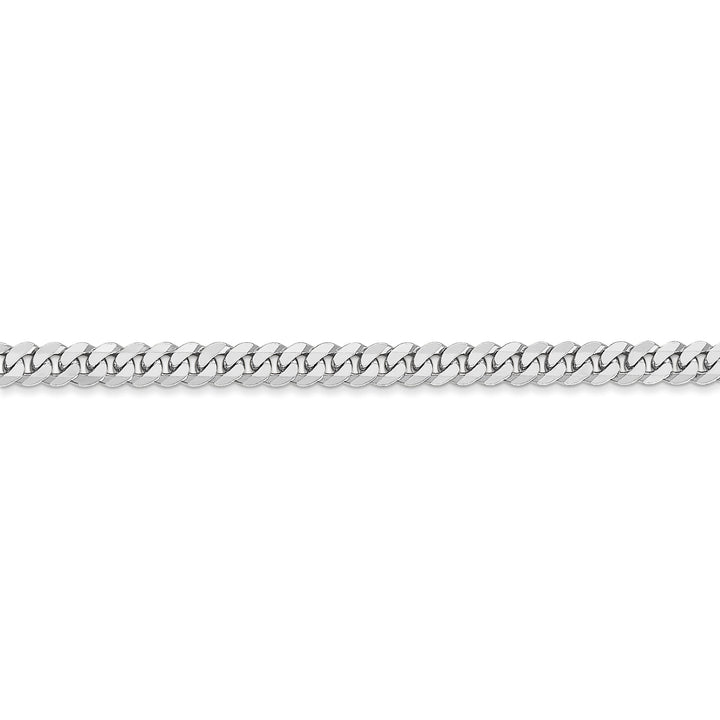 14k White Gold 3.9mm Flat Curb Chain