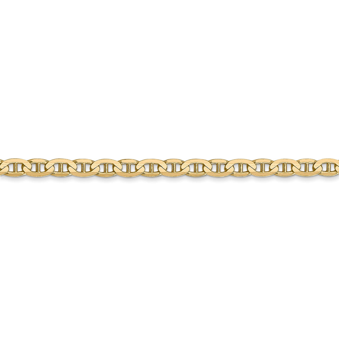 Leslie 14k Yellow Gold 3mm Concave Anchor Chain