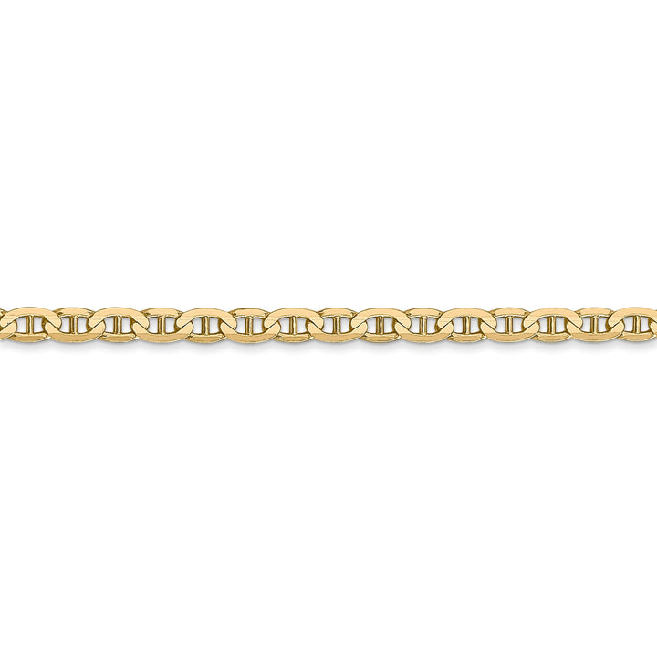 Leslie 14k Yellow Gold 3mm Concave Anchor Chain