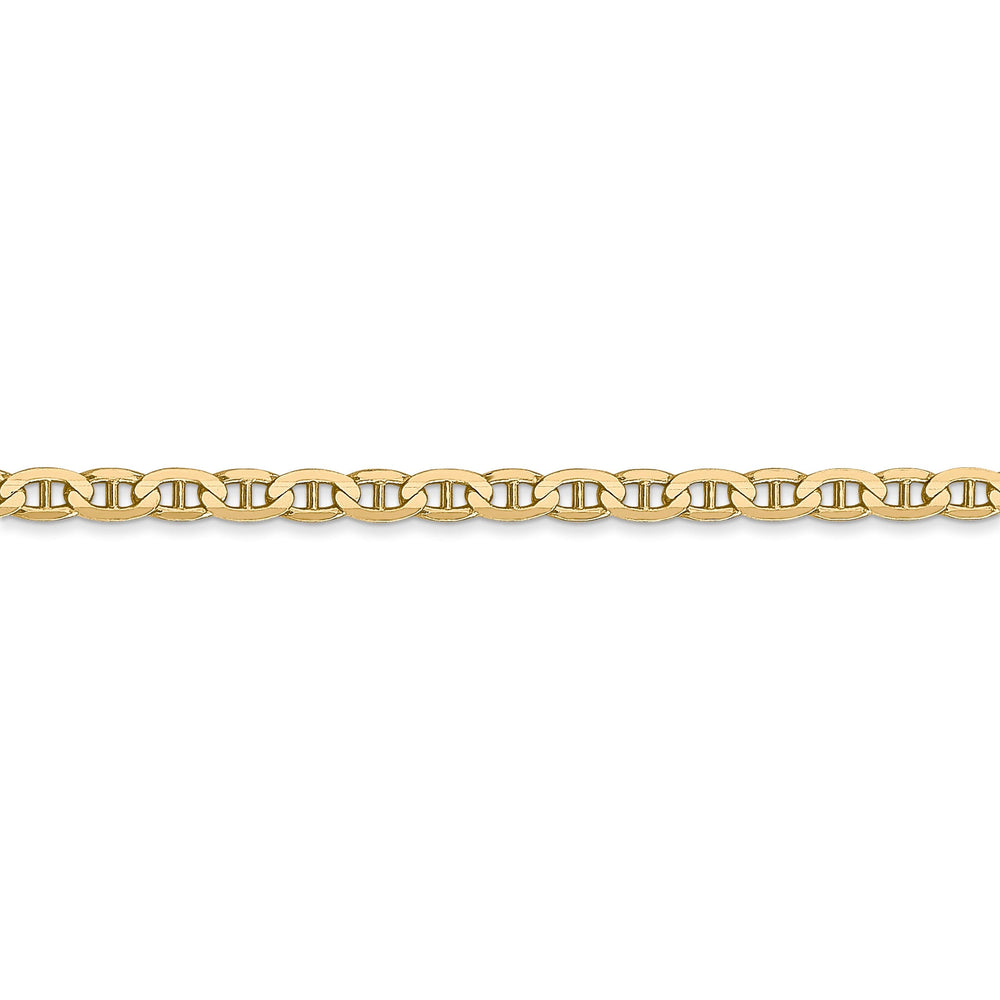 Leslie 14k Yellow Gold 3mm Concave Anchor Chain