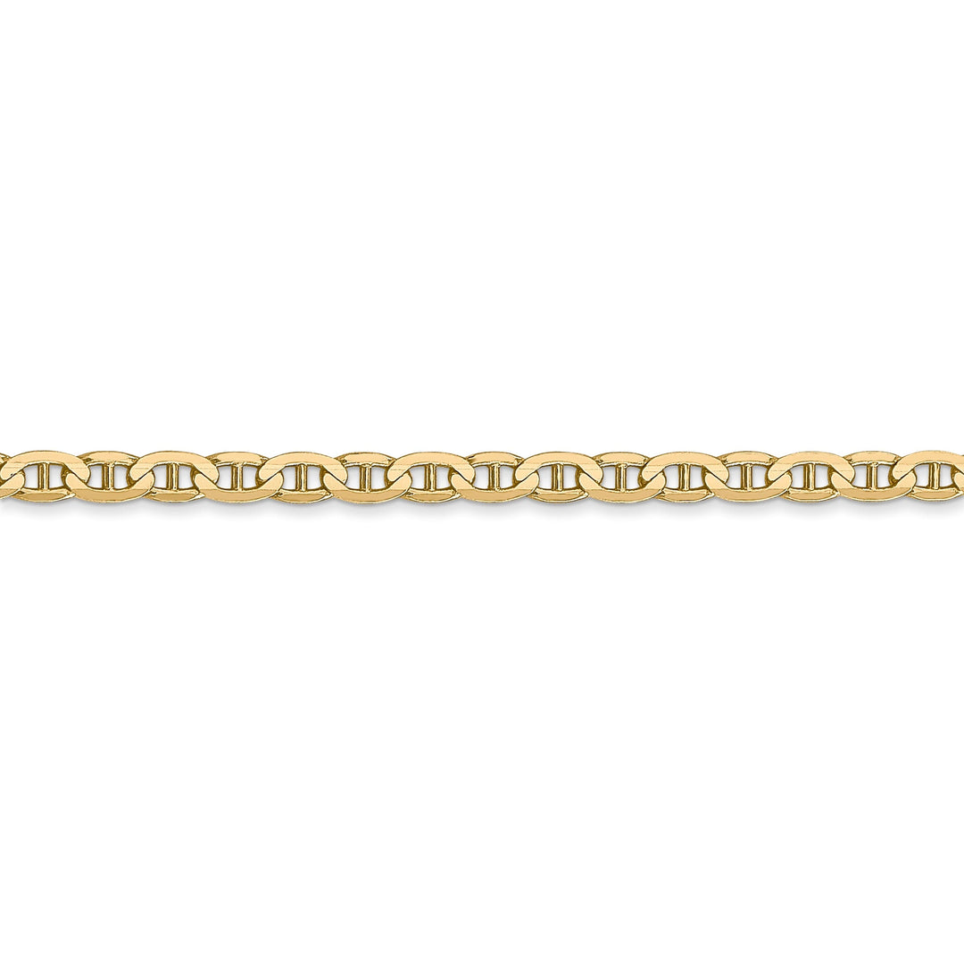 Leslie 14k Yellow Gold 3mm Concave Anchor Chain