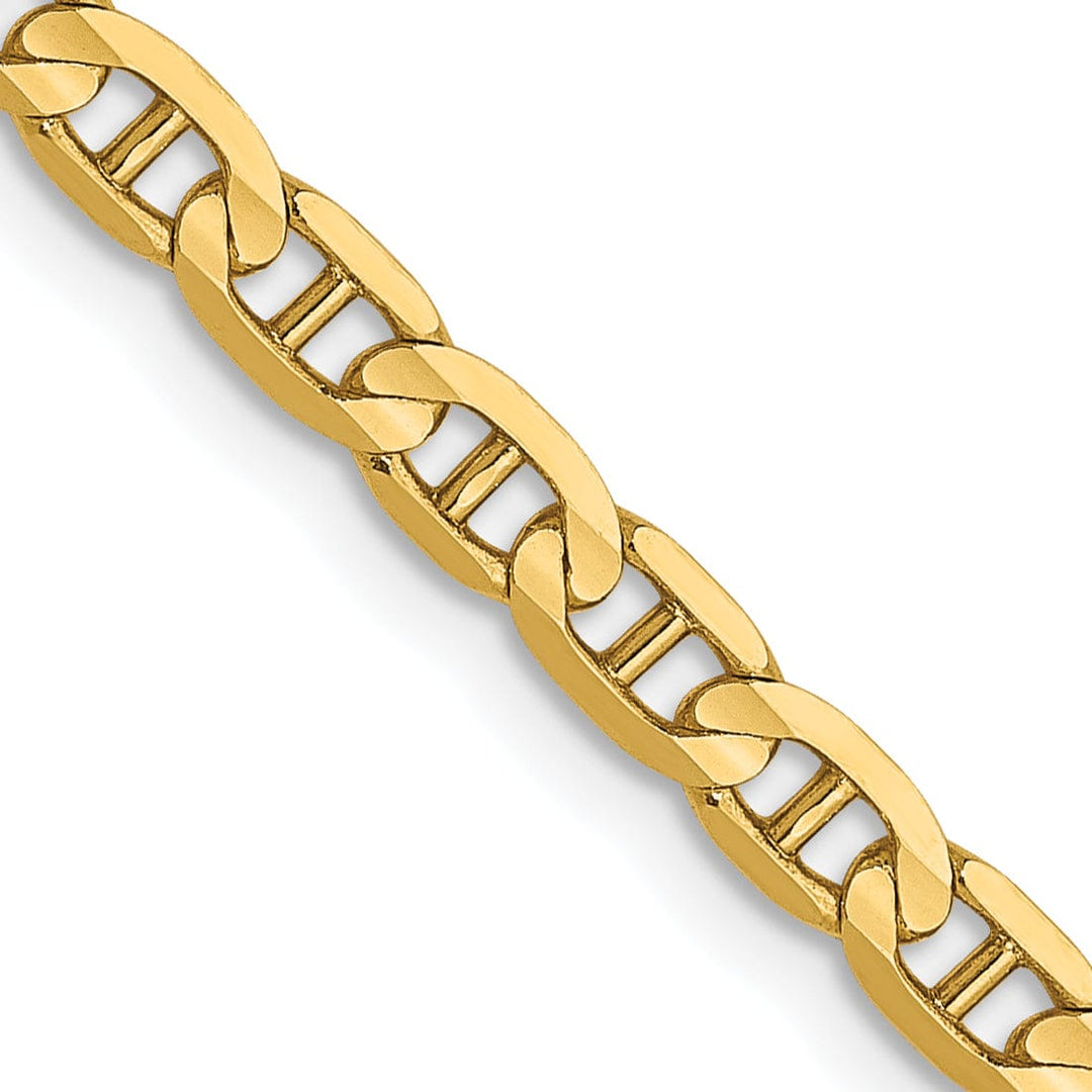 Leslie 14k Yellow Gold 3mm Concave Anchor Chain