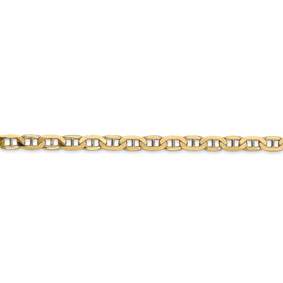 14k Yellow Gold 3.75mm Concave Anchor Chain