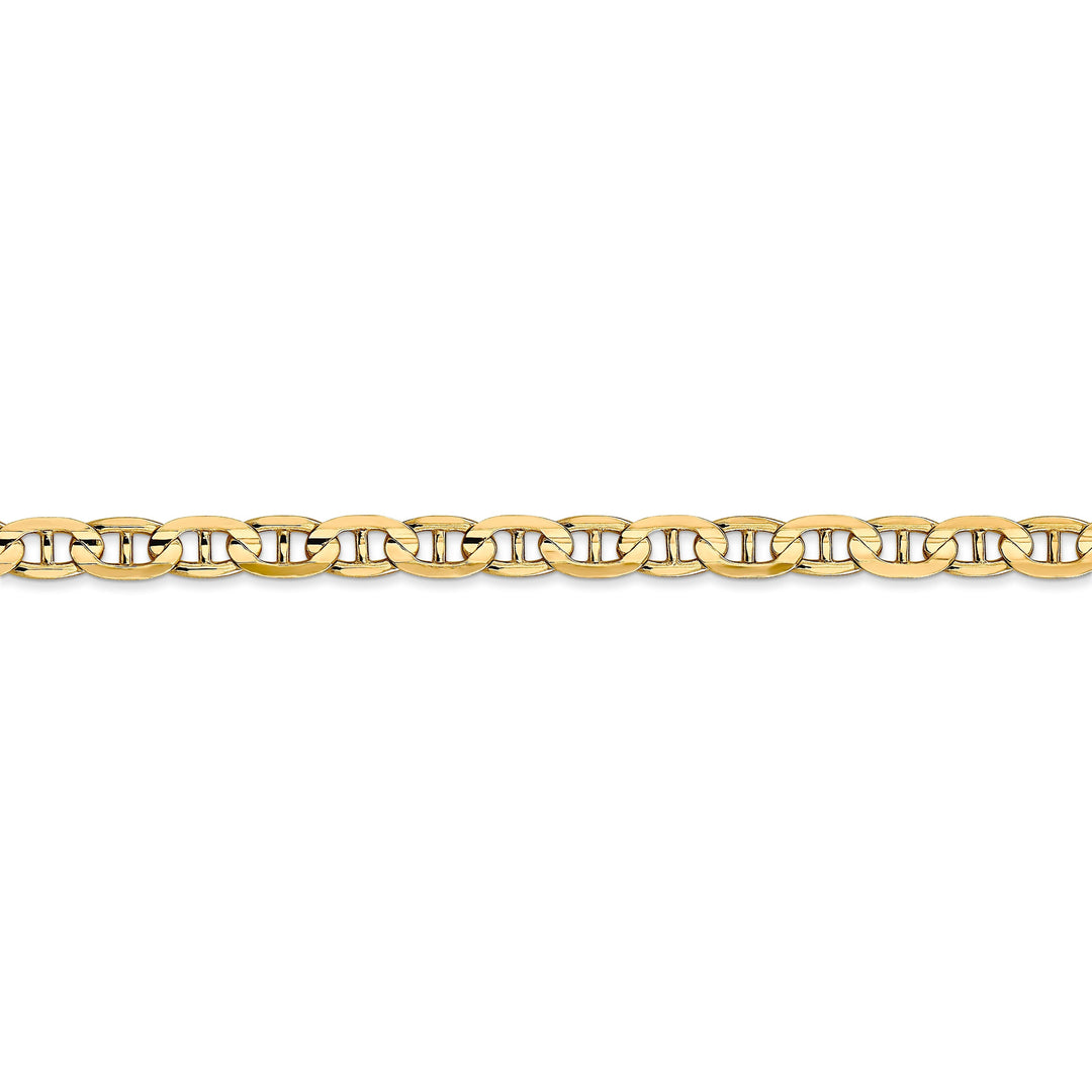 14k Yellow Gold 4.5mm Concave Anchor Chain