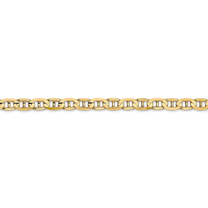 14k Yellow Gold 4.5mm Concave Anchor Chain