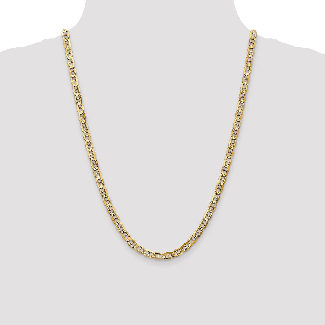 14k Yellow Gold 5.25mm Concave Anchor Chain