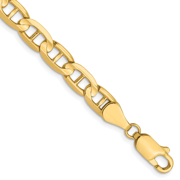 14k Yellow Gold 5.25mm Concave Anchor Chain