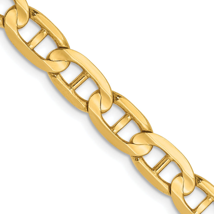 14k Yellow Gold 5.25mm Concave Anchor Chain