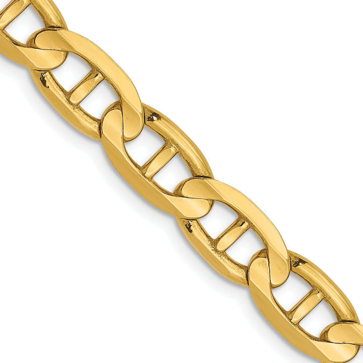 14k Yellow Gold 6.25mm Concave Anchor Chain