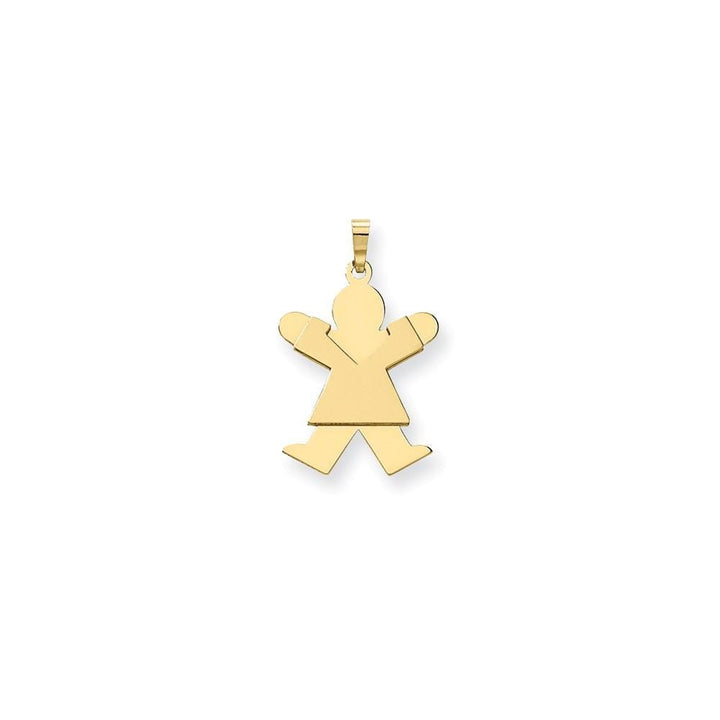 14k Yellow Gold Polished Joy Girl Jumping Charm