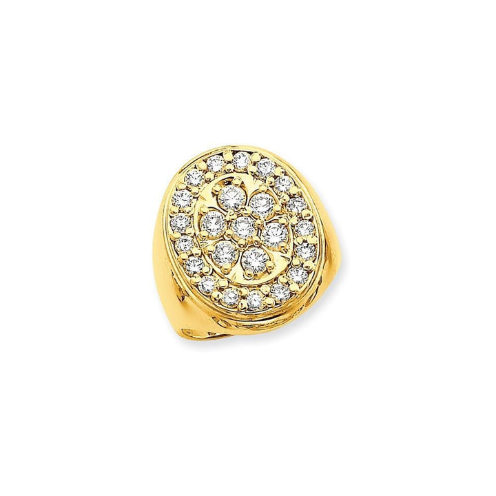 14k Yellow Gold Polished Men's 2ct. Diamond Ring