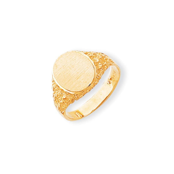 14k Yellow Gold Polished Signet Ring