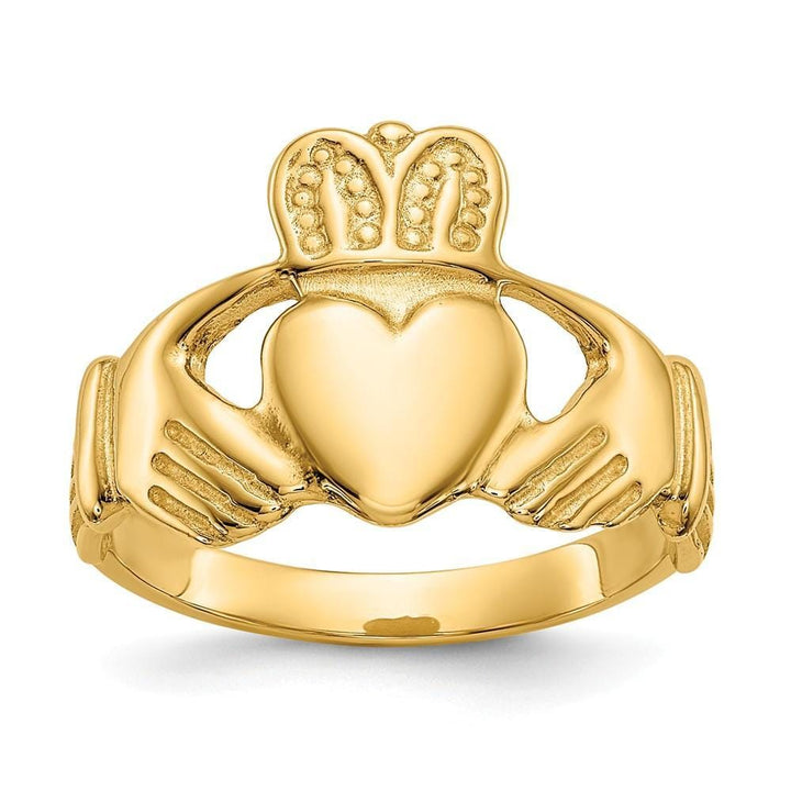 14kt yellow gold ladies claddagh ring