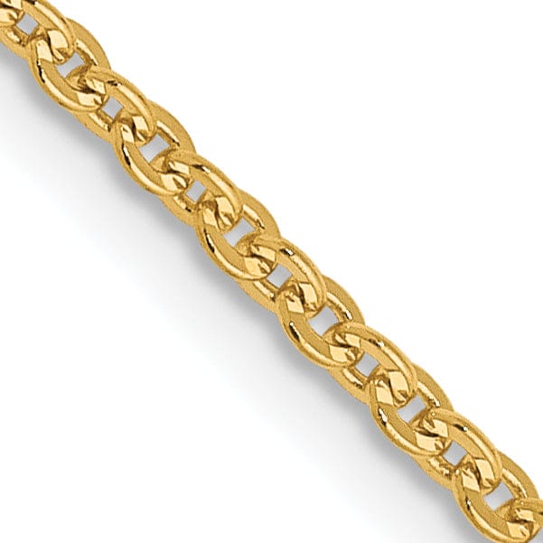 14k Yellow Gold Flat Cable Chain