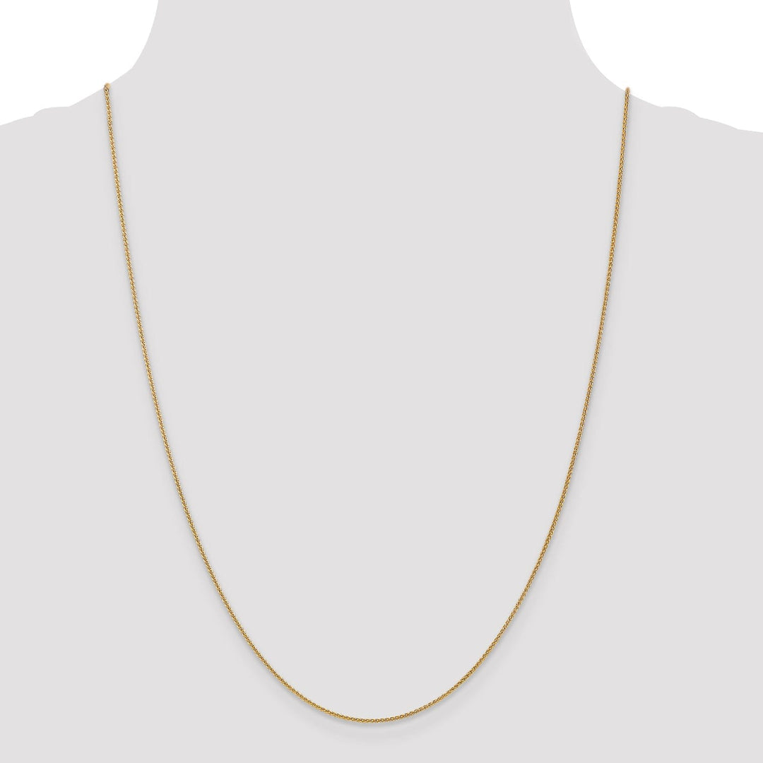 14k Yellow Gold 1mm Spiga Wheat Chain