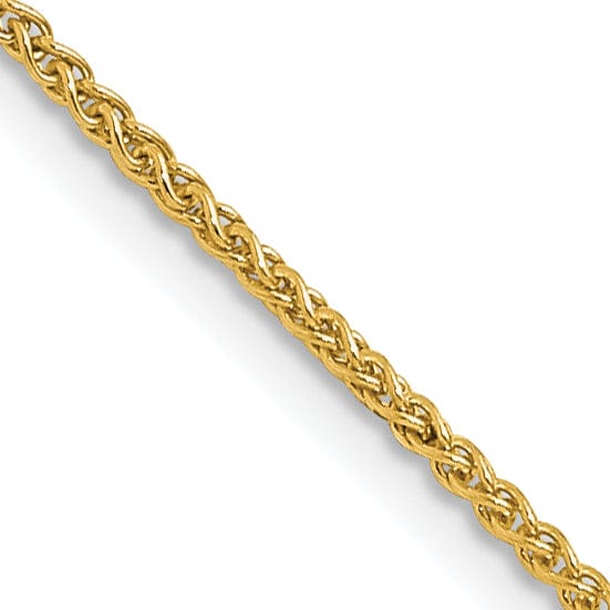 14k Yellow Gold 1mm Spiga Wheat Chain