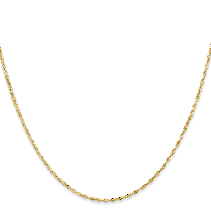 14k Yellow Gold 1 mm Light Singapore Chain