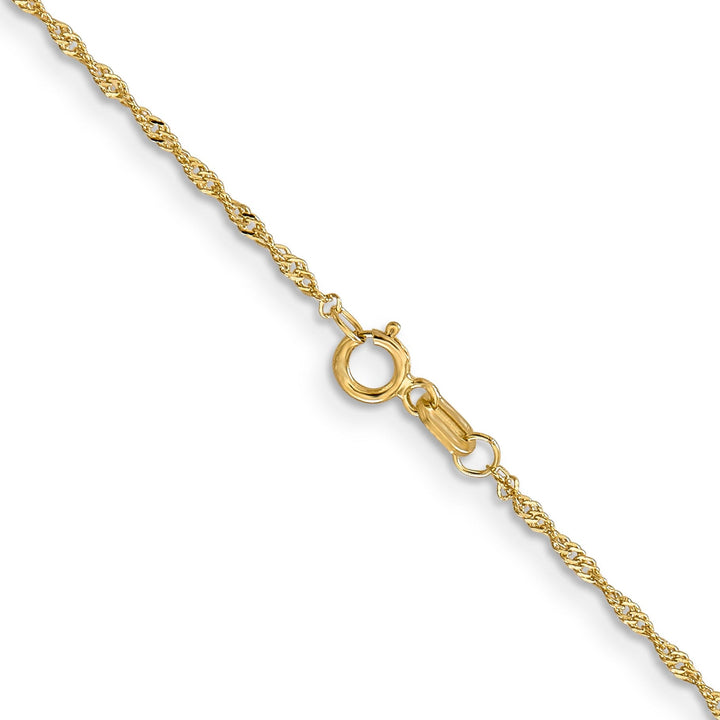 14k Yellow Gold 1 mm Light Singapore Chain