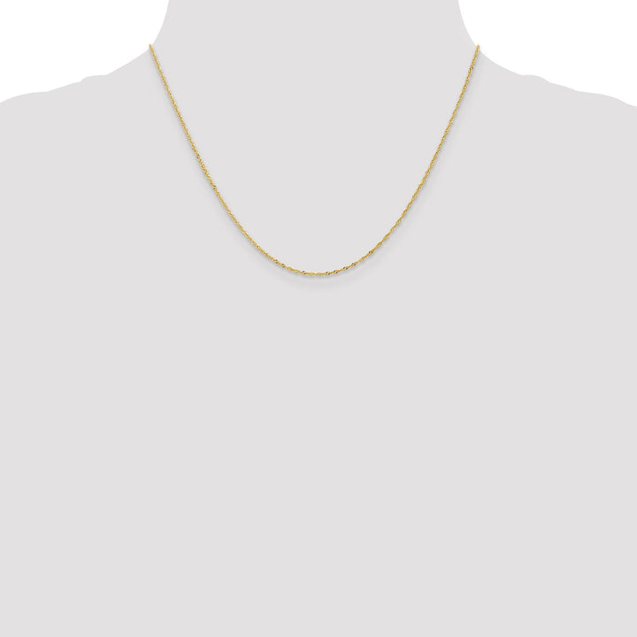 14k Yellow Gold 1 mm Light Singapore Chain