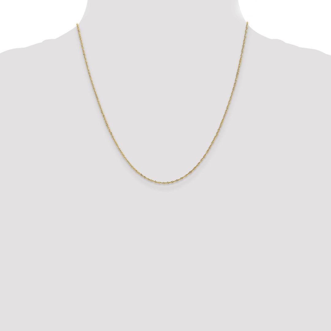 14k Yellow Gold 1 mm Light Singapore Chain