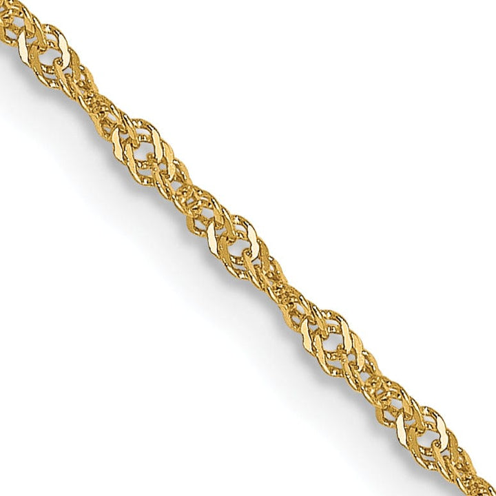 14k Yellow Gold 1 mm Light Singapore Chain