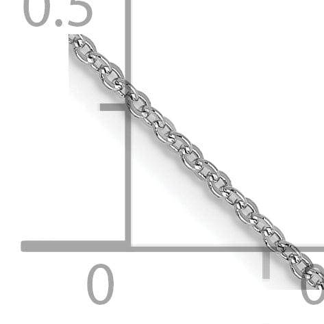 14K White Gold 1.1 mm Flat Cable Chain