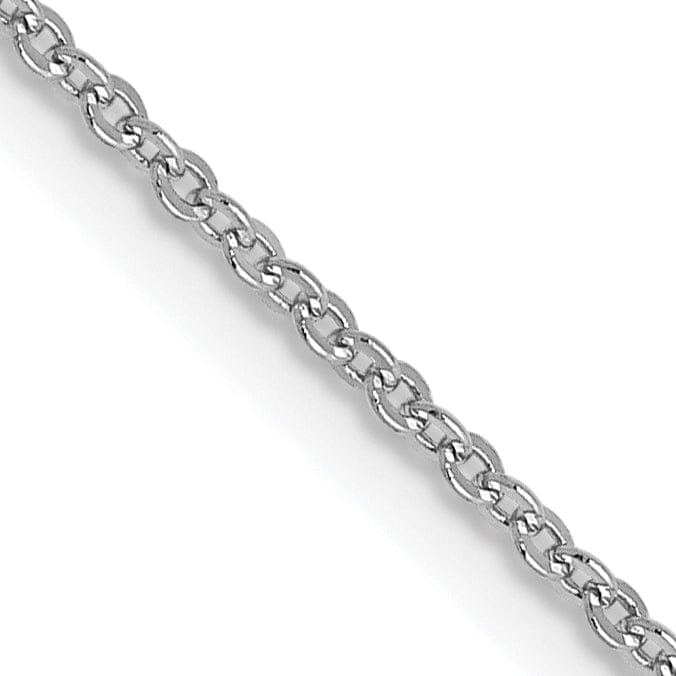 14K White Gold 1.1 mm Flat Cable Chain