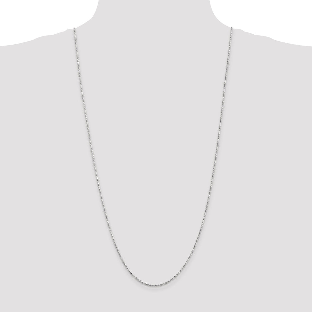 14K White Gold 1.5mm Diamond Cut Rope