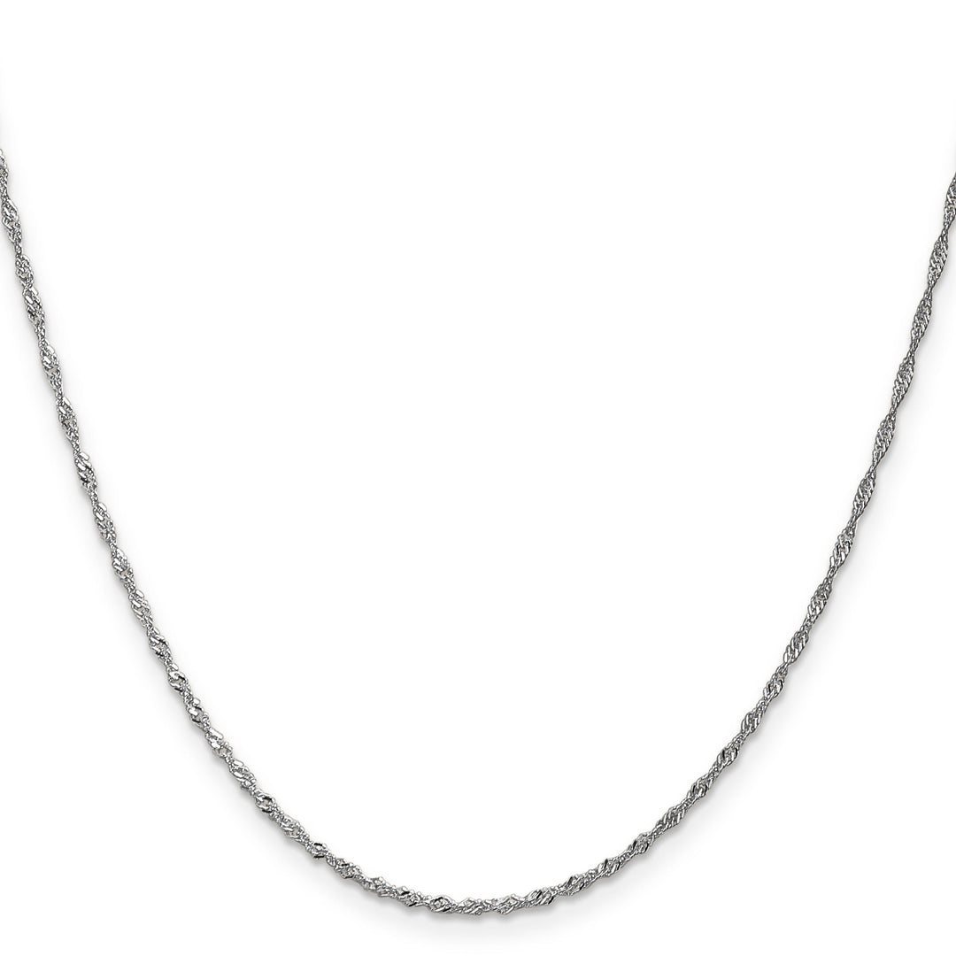 14K White Gold 1.3 mm Singapore Chain