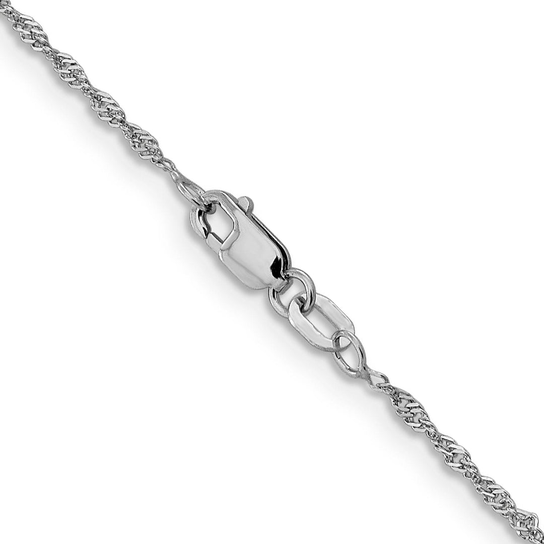 14K White Gold 1.3 mm Singapore Chain