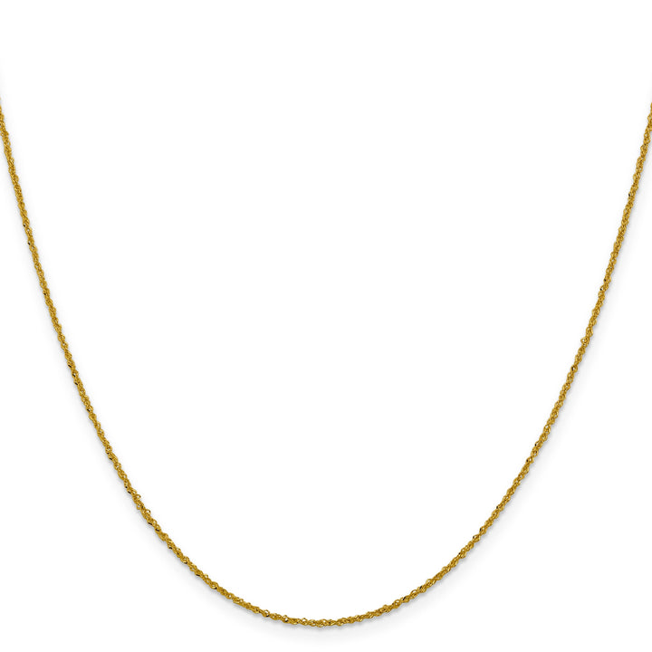14k Yellow Gold 1 mm Sparkle Singapore Chain