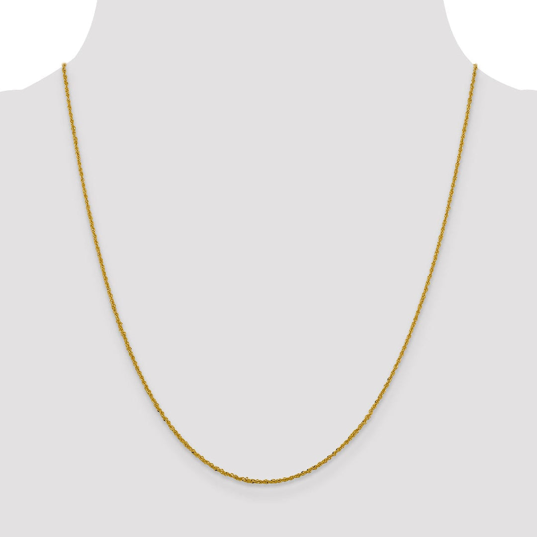 14k Yellow Gold 1.3 mm Sparkle Singapore Chain