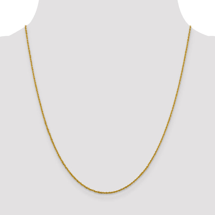 14k Yellow Gold 1.3 mm Sparkle Singapore Chain