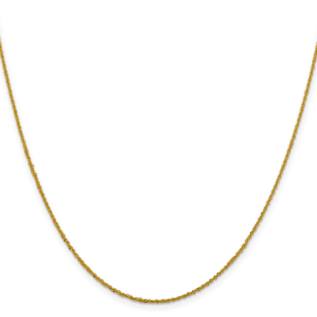 14k Yellow Gold 1.3 mm Sparkle Singapore Chain