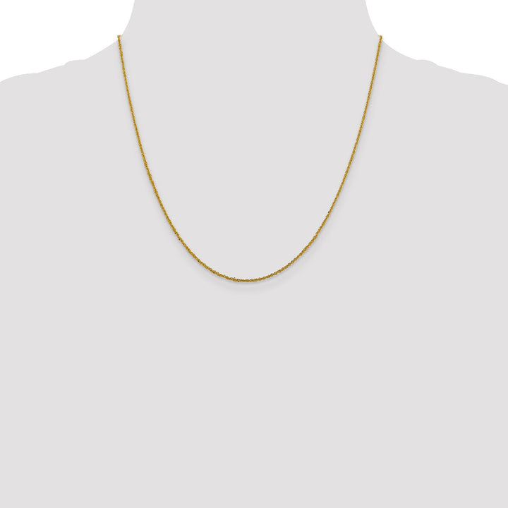 14k Yellow Gold 1.3 mm Sparkle Singapore Chain