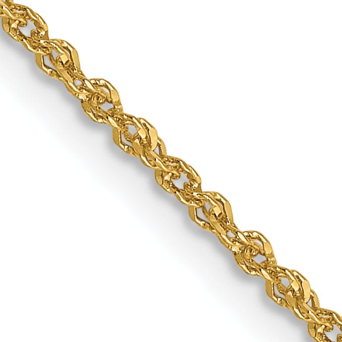 14k Yellow Gold 1.3 mm Sparkle Singapore Chain