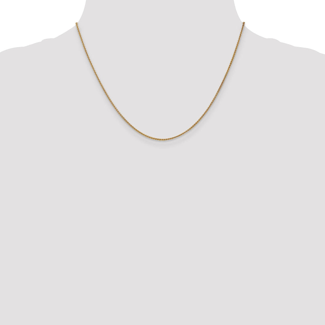 14k Yellow Gold 1.2mm Spiga Wheat Chain