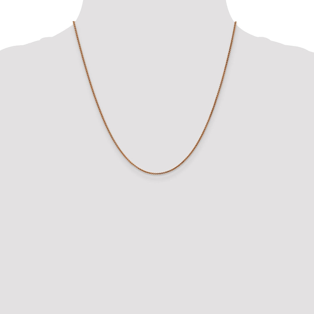 14K Rose Gold 1.2mm Spiga Wheat Chain