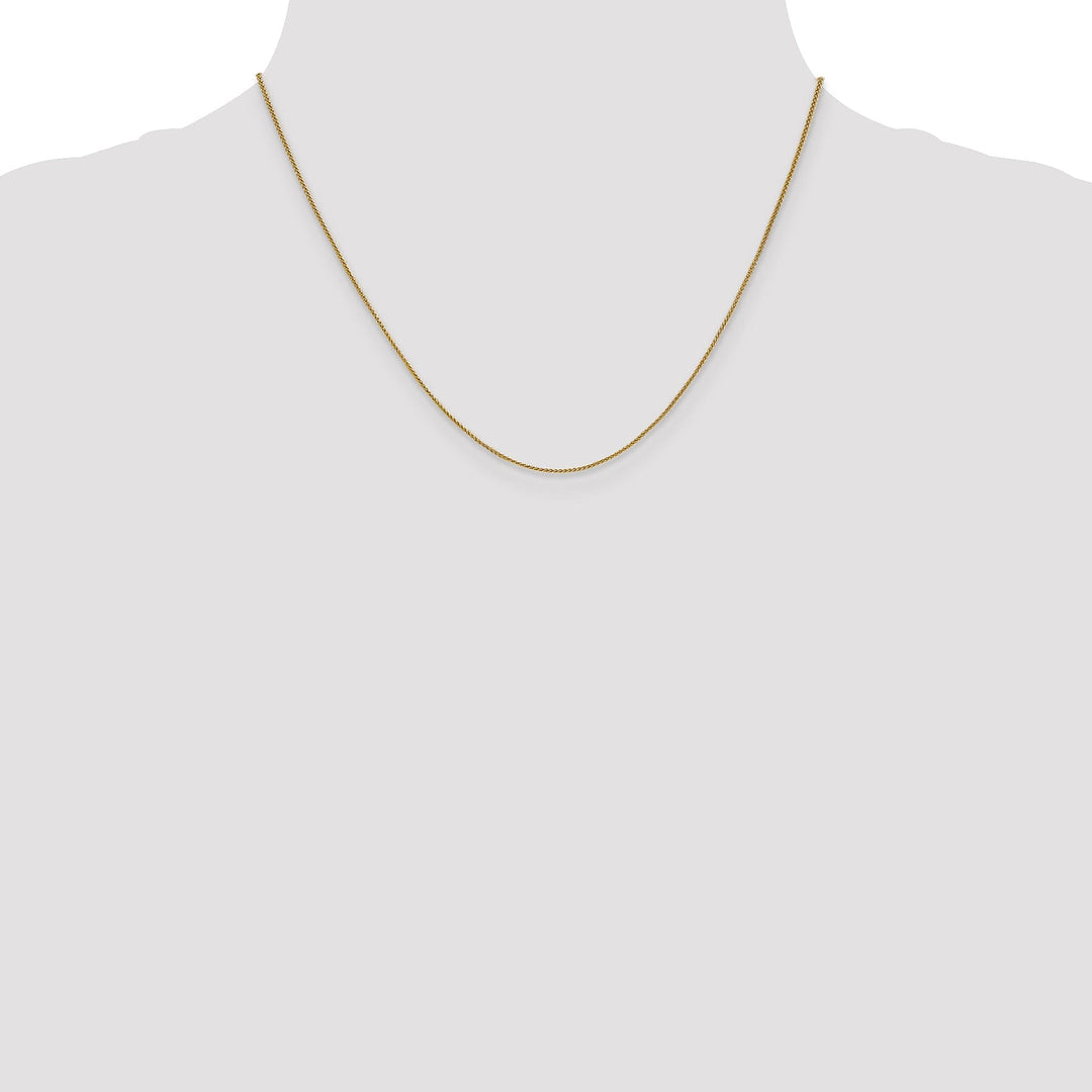 14k Yellow Gold .8mm Baby Spiga Wheat Chain